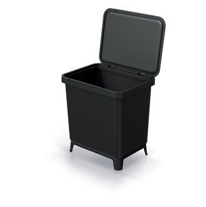 PRO Odpadkový koš SYSTEMA recyklovaný černý, objem 29l