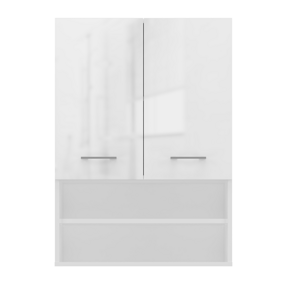 TPS Koupelnová skříňka nad pračku POLA MINI DK - Bílý lesk