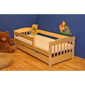 DRW Dětská postel z masivu Edík 180 x 80 cm - barva Přírodní + šuplík