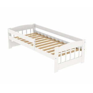 DRW Dětská postel z masivu Edík 180 x 80 cm - barva Bílá + PUR matrace a šuplík ROŠT ZDARMA