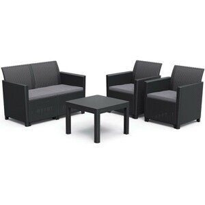 Allibert CLAIRE 2 SEATERS SOFA set  - grafit