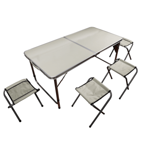 Rojaplast Campingový set - stůl 120x60cm+4 stoličky