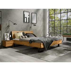 Dubová postel Prado Classic 160x200 cm, dub, masiv