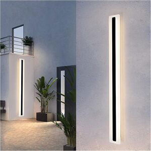 Černé LED moderní nástěnné svítidlo strip 45W P 150cm/8cm IP65 CCT