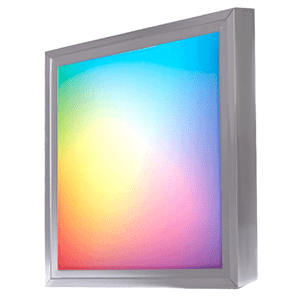 Stmívatelný stříbrný LED panel s rámečkem RGB 300x300 mm 13W
