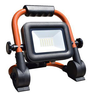 Oranžový LED reflektor se stojanem 50W denní bílá