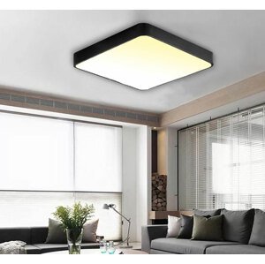 Černý designový LED panel 500x500mm 36W teplá bílá