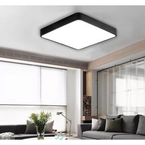 Černý designový LED panel 600x600mm 48W denní bílá