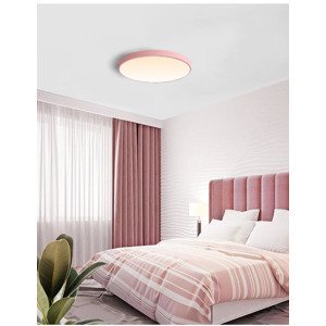 Růžový designový LED panel 400mm 24W teplá bílá