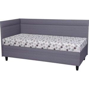 Rohová čalouněná postel NEO s úložným prostorem a matrací Rozměr: 80x200 cm, Potahová látka: ALFA8