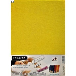 veratex Froté prostěradlo 90x200/40cm (č. 6-stř.žluté)
