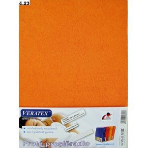 veratex Froté prostěradlo 80x200/25cm (č.23-oranžové)