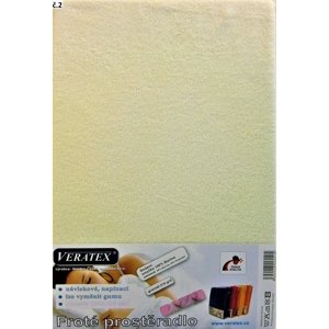 veratex Froté prostěradlo 80x200/25cm (č. 2-smetanové)