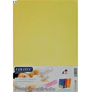 veratex Froté prostěradlo 90x200/20cm (č. 5-sv.žlutá)