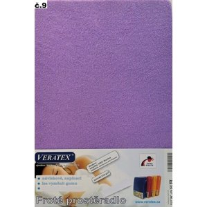 veratex Froté prostěradlo 90x200/20cm (č. 9-tm.fialová)