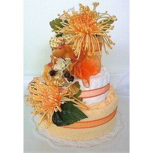 VER Textilní dort třípatrový chryzantémy