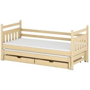 Dětská postel s přistýlkou DANNY 90x200 borovice