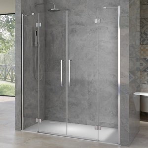 WellMall RIKA DOUBLE 100 Čiré Sprchové dveře otevírací