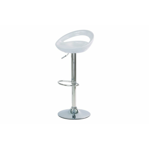 Barová židle AUB-404 plast / chrom Autronic Bílá