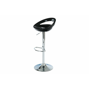 Barová židle AUB-404 plast / chrom Autronic Černá