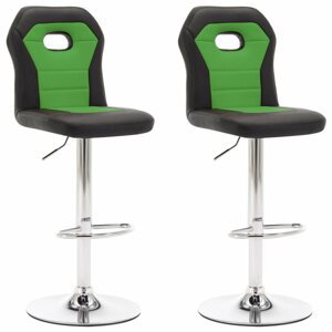 Barové židle 2 ks umělá kůže Dekorhome Zelená,Barové židle 2 ks umělá kůže Dekorhome Zelená