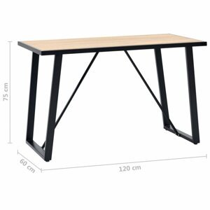 Jídelní stůl dub / černá Dekorhome 120x60x75 cm,Jídelní stůl dub / černá Dekorhome 120x60x75 cm