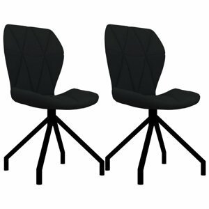 Jídelní židle 2 ks umělá kůže Dekorhome Černá,Jídelní židle 2 ks umělá kůže Dekorhome Černá