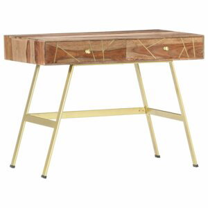 Psací stolek se zásuvkami masivní dřevo Dekorhome Sheeshamové dřevo,Psací stolek se zásuvkami masivní dřevo Dekorhome Sheeshamové dřevo