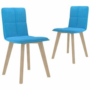 Jídelní židle 2 ks látka / buk Dekorhome Modrá,Jídelní židle 2 ks látka / buk Dekorhome Modrá