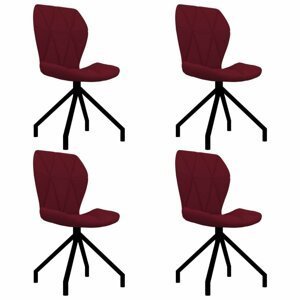 Jídelní židle 4 ks umělá kůže Dekorhome Vínová,Jídelní židle 4 ks umělá kůže Dekorhome Vínová