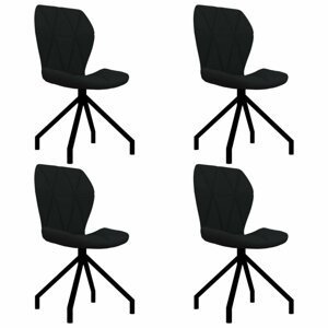 Jídelní židle 4 ks umělá kůže Dekorhome Černá,Jídelní židle 4 ks umělá kůže Dekorhome Černá