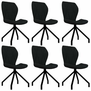 Jídelní židle 6 ks umělá kůže Dekorhome Černá,Jídelní židle 6 ks umělá kůže Dekorhome Černá