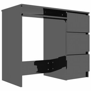 Psací stůl se šuplíky 90x45 cm Dekorhome Černá lesk,Psací stůl se šuplíky 90x45 cm Dekorhome Černá lesk