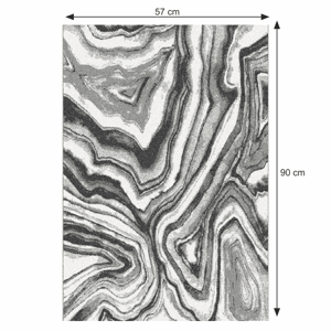 Koberec SINAN černá / šedá / bílá 57x90 cm,Koberec SINAN černá / šedá / bílá 57x90 cm