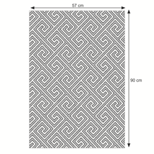 Koberec GADIR bílá / šedá Tempo Kondela 57x90 cm