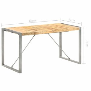 Jídelní stůl hnědá / šedá Dekorhome 140x70x75 cm,Jídelní stůl hnědá / šedá Dekorhome 140x70x75 cm