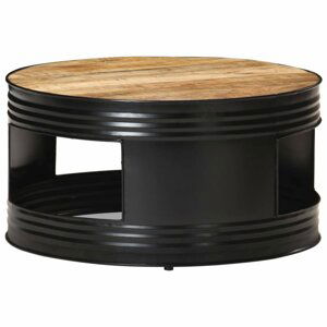 Konferenční stolek hnědá / černá Dekorhome Mangovníkové dřevo,Konferenční stolek hnědá / černá Dekorhome Mangovníkové dřevo
