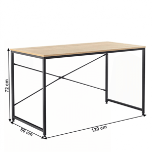 Psací stůl MELLORA dub / černá 120 cm,Psací stůl MELLORA dub / černá 120 cm