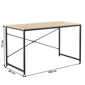 Psací stůl MELLORA dub / černá 150 cm,Psací stůl MELLORA dub / černá 150 cm