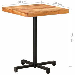 Bistro stůl čtvercový hnědá / černá Dekorhome 60x60x75 cm,Bistro stůl čtvercový hnědá / černá Dekorhome 60x60x75 cm