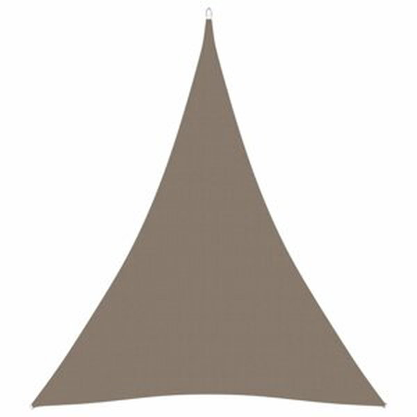 Stínící plachta trojúhelníková 5 x 7 x 7 m oxfordská látka Dekorhome Šedohnědá taupe,Stínící plachta trojúhelníková 5 x 7 x 7 m oxfordská látka Dekorh