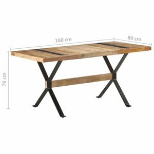 Jídelní stůl dřevo / ocel Dekorhome 160x80x76 cm,Jídelní stůl dřevo / ocel Dekorhome 160x80x76 cm