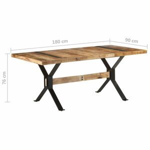 Jídelní stůl dřevo / ocel Dekorhome 180x90x76 cm,Jídelní stůl dřevo / ocel Dekorhome 180x90x76 cm
