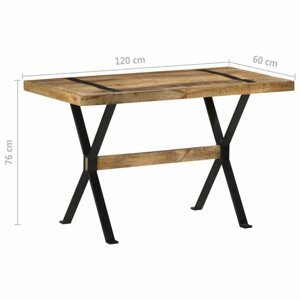 Jídelní stůl dřevo / ocel Dekorhome 120x60x76 cm,Jídelní stůl dřevo / ocel Dekorhome 120x60x76 cm