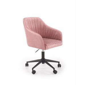 Kancelářská židle FRESCO samet / plast Světle růžová,Kancelářská židle FRESCO samet / plast Světle růžová
