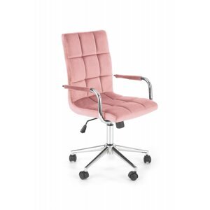 Kancelářská židle GONZO 4 samet / chrom Světle růžová,Kancelářská židle GONZO 4 samet / chrom Světle růžová