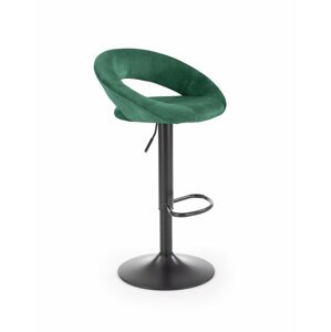 Barová židle H102 samet / kov Tmavě zelená,Barová židle H102 samet / kov Tmavě zelená