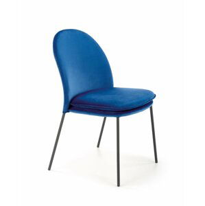 Jídelní židle K443 samet / kov Modrá,Jídelní židle K443 samet / kov Modrá