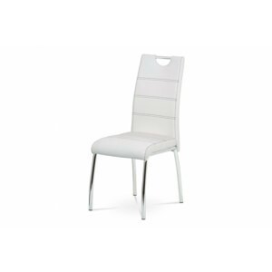 Jídelní židle HC-484 ekokůže / kov Bílá,Jídelní židle HC-484 ekokůže / kov Bílá