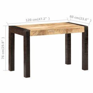 Jídelní stůl masivní dřevo Dekorhome 120x60x76 cm,Jídelní stůl masivní dřevo Dekorhome 120x60x76 cm